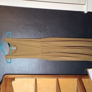 Eloquii Camel Brown Wide Leg Capri Jumpsuit